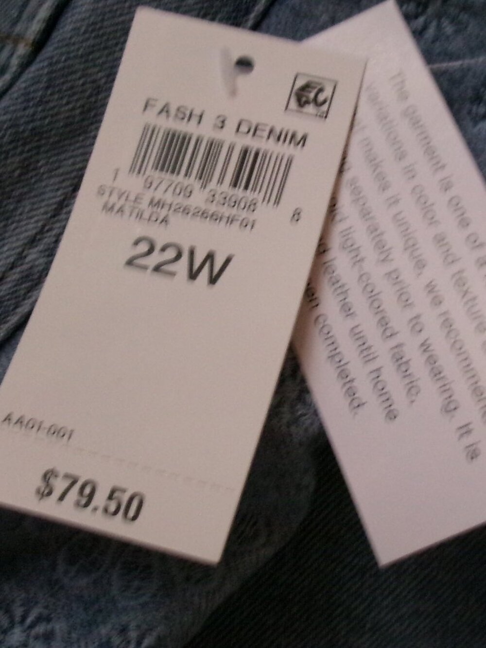 NWT 22W Trendy Plus High-Rise Wide-Leg Cutwork Jean - Picture 10 of 15